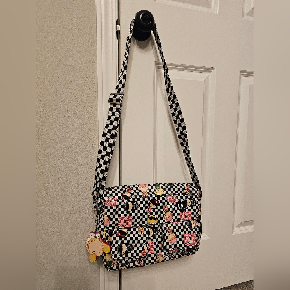 Harajuku Lovers Stylish Checkered Crossbody Bag